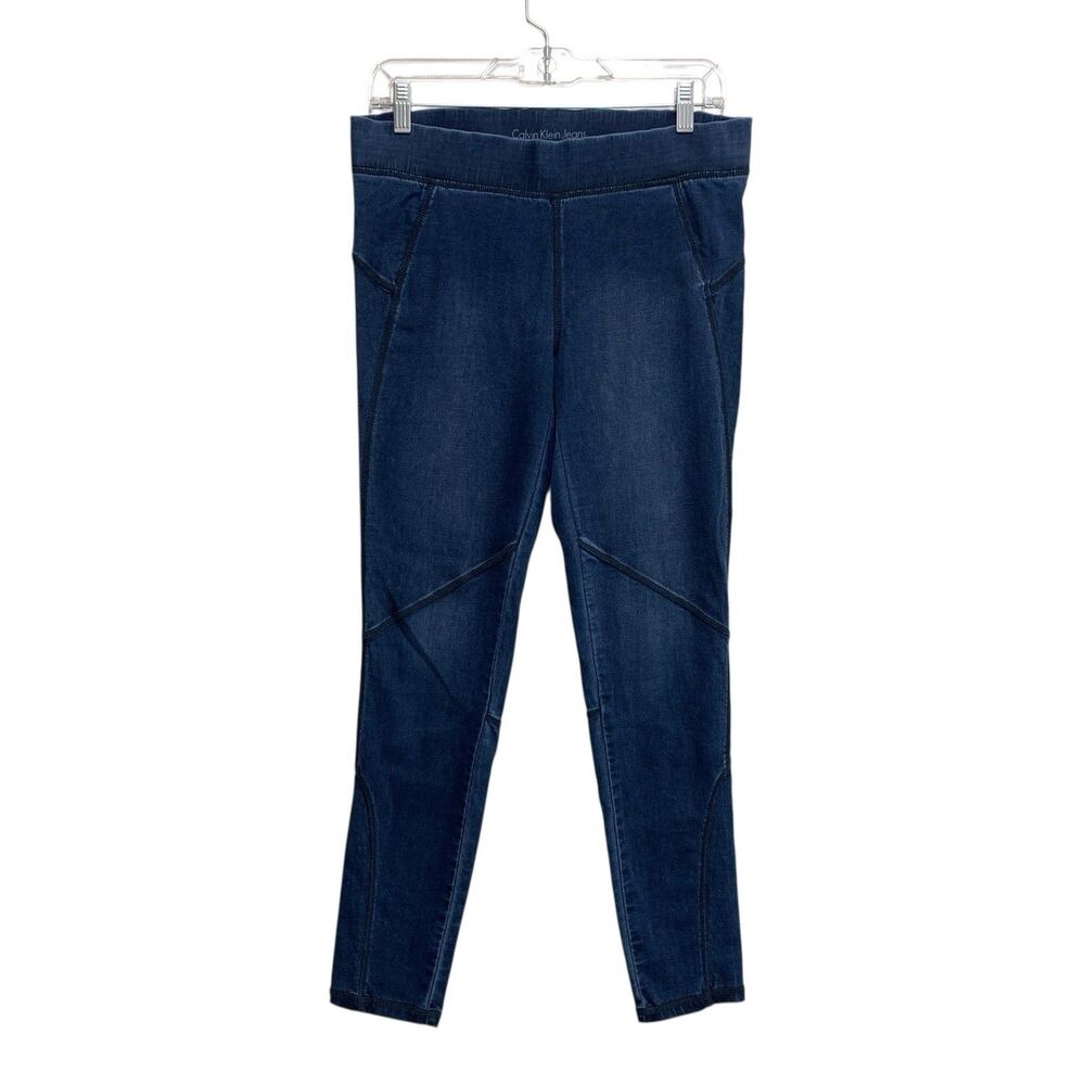 Calvin Klein Legging Jeans Womens Size W28 (30) Pull On Medium Blue Wash Skinny